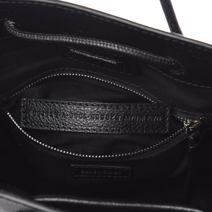 Balenciaga Calfskin Logo XXS Shopping Tote Black 8 of 10