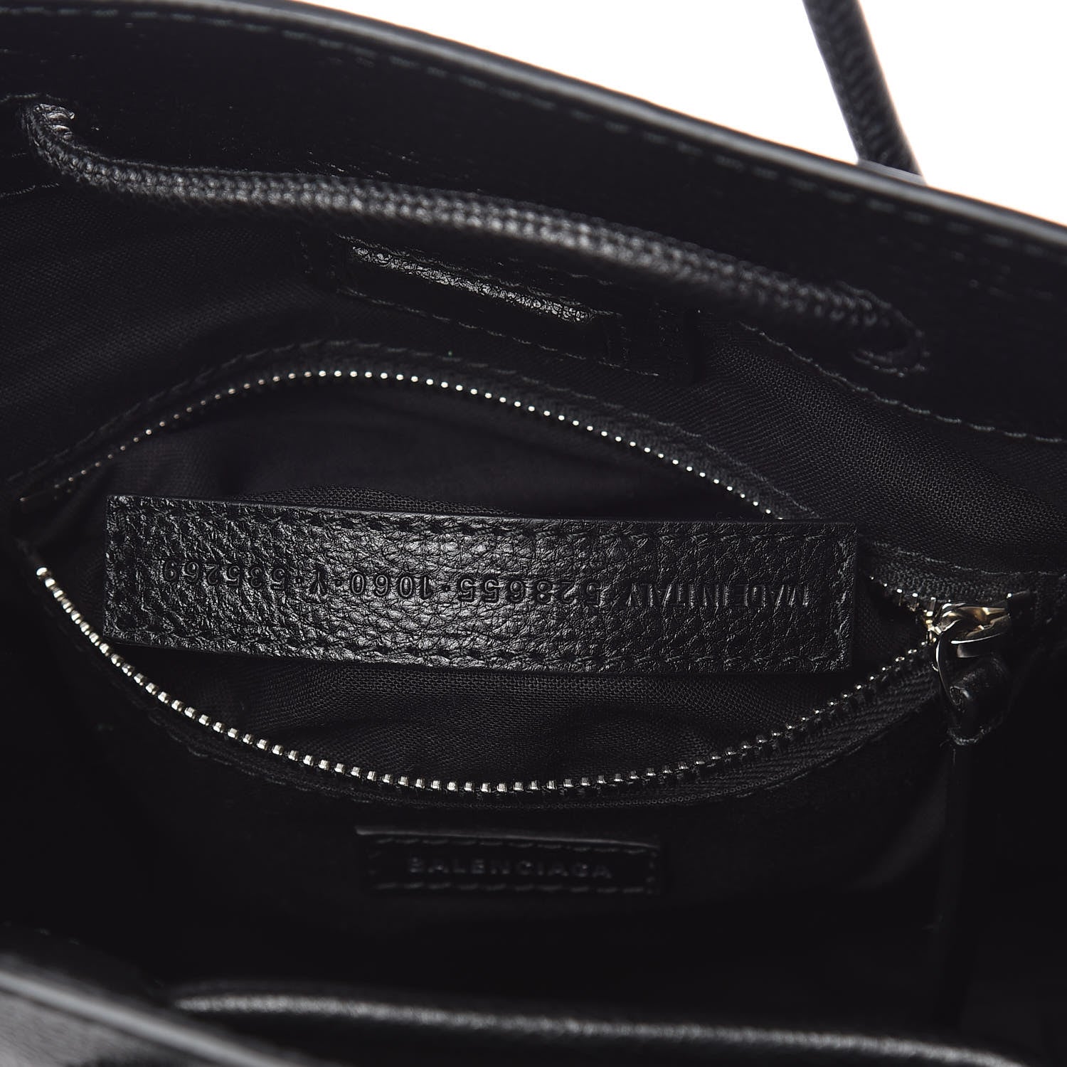 Balenciaga Calfskin Logo XXS Shopping Tote Black 8 of 10