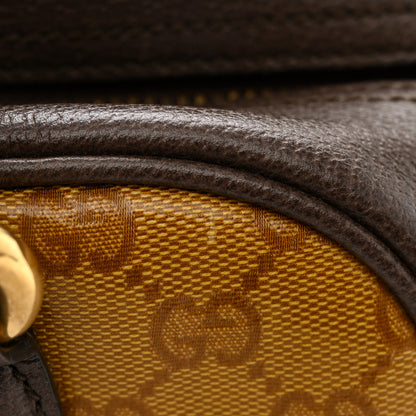 Gucci X ADIDAS Crystal Vintage Monogram Textured Dollar Calfskin Web Trefoil Logo Mini Bowling Bag Mid Natural Nut Off White New Acero 12 of 13