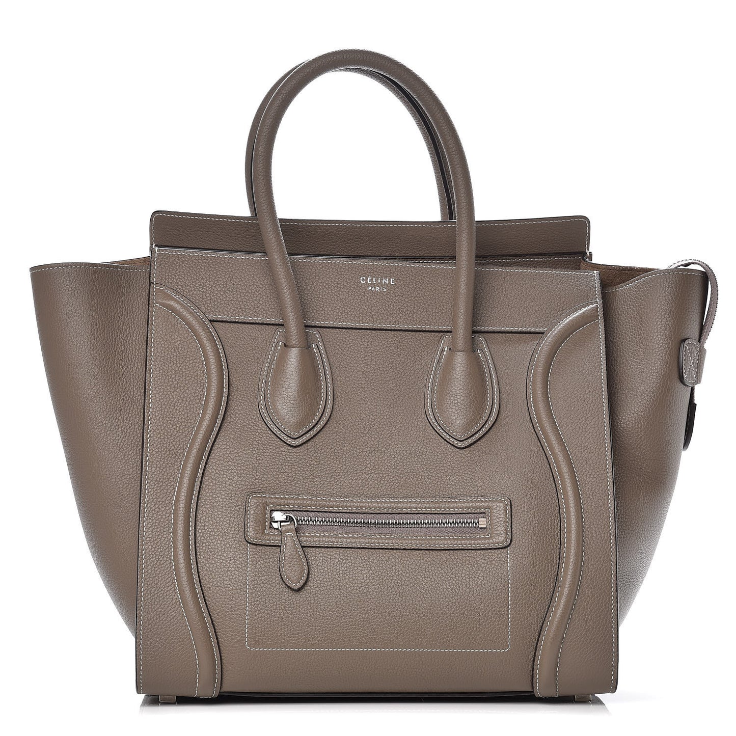 Drummed Calfskin Mini Luggage Souris