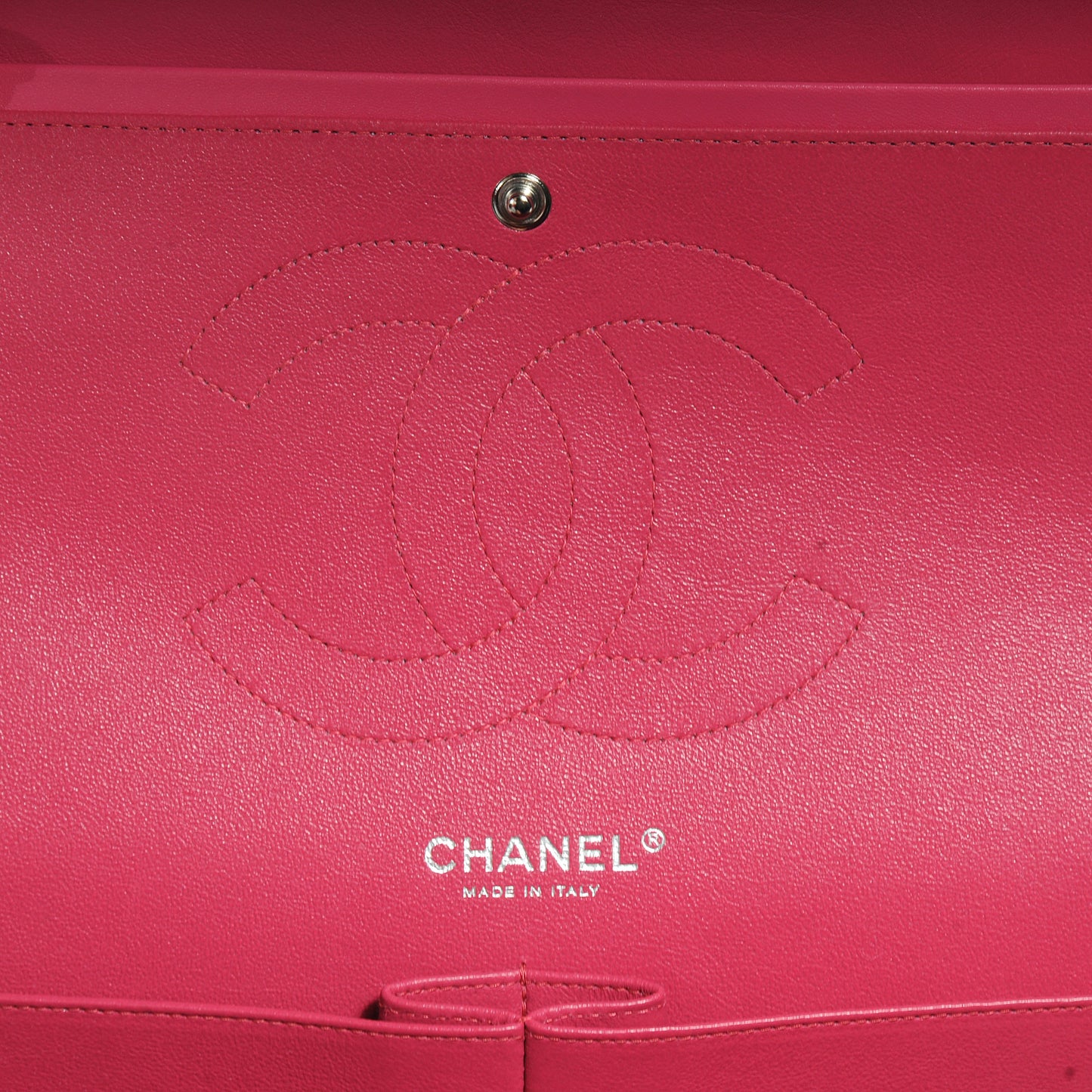 Patent Jumbo Double Flap Fuchsia