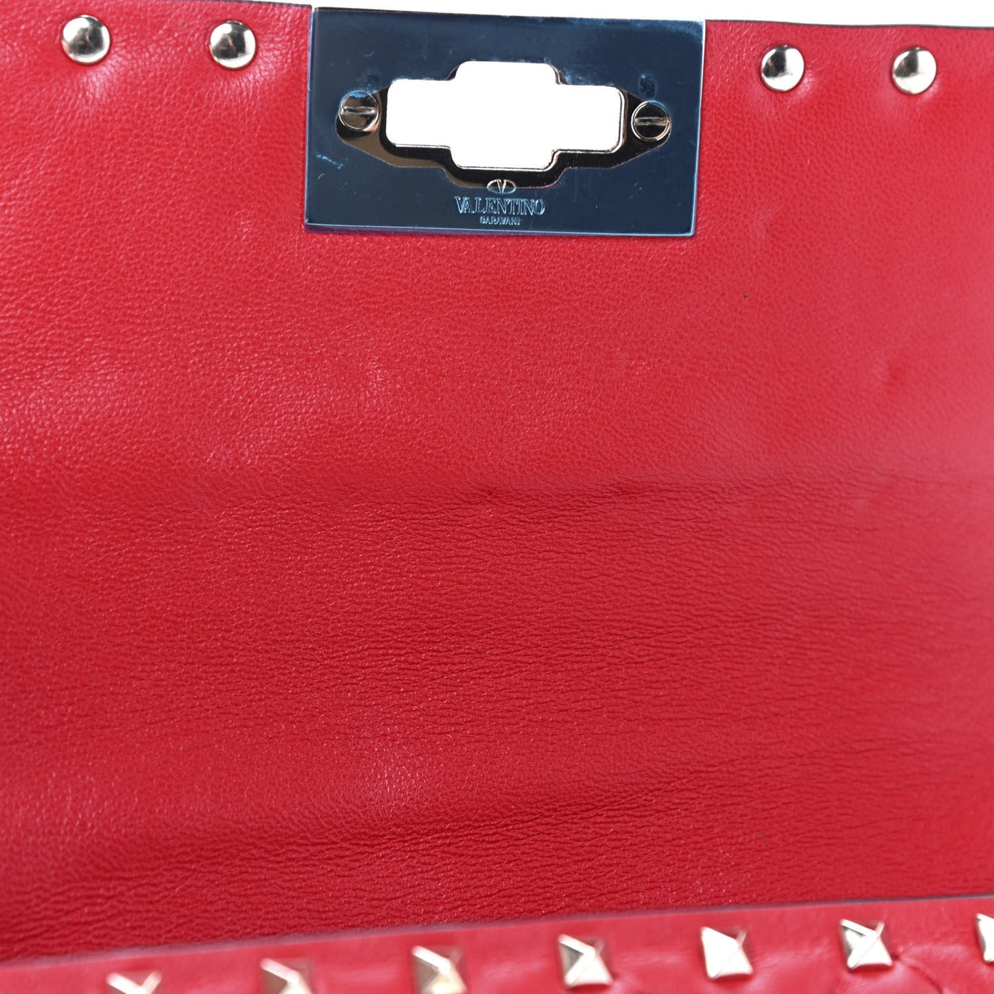 Nappa Rockstud Spike Belt Bag Rouge Pur