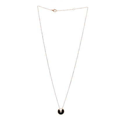 Cartier 18K Pink Gold Diamond Black Onyx XS Amulette de Cartier Pendant Necklace 3 of 5