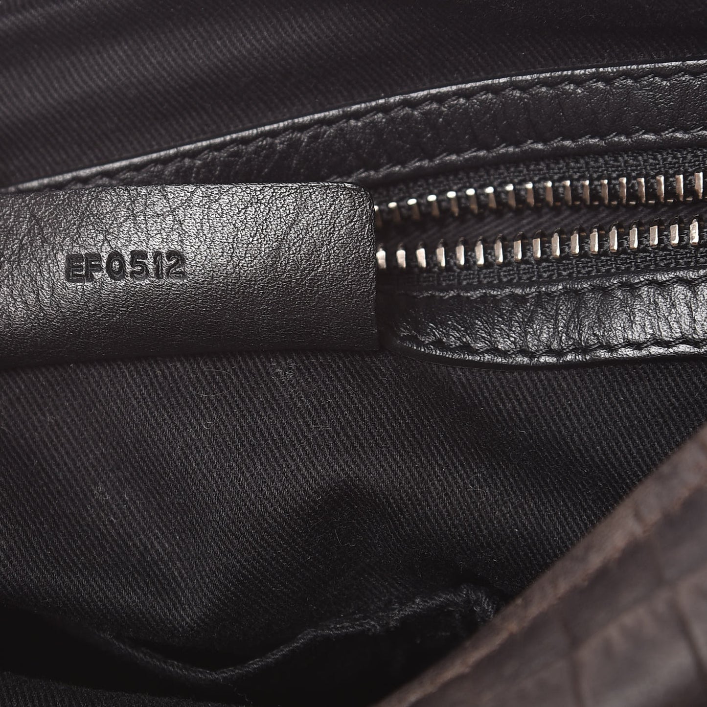 Nubuck Crocodile Embossed Medium Pandora Dark Grey