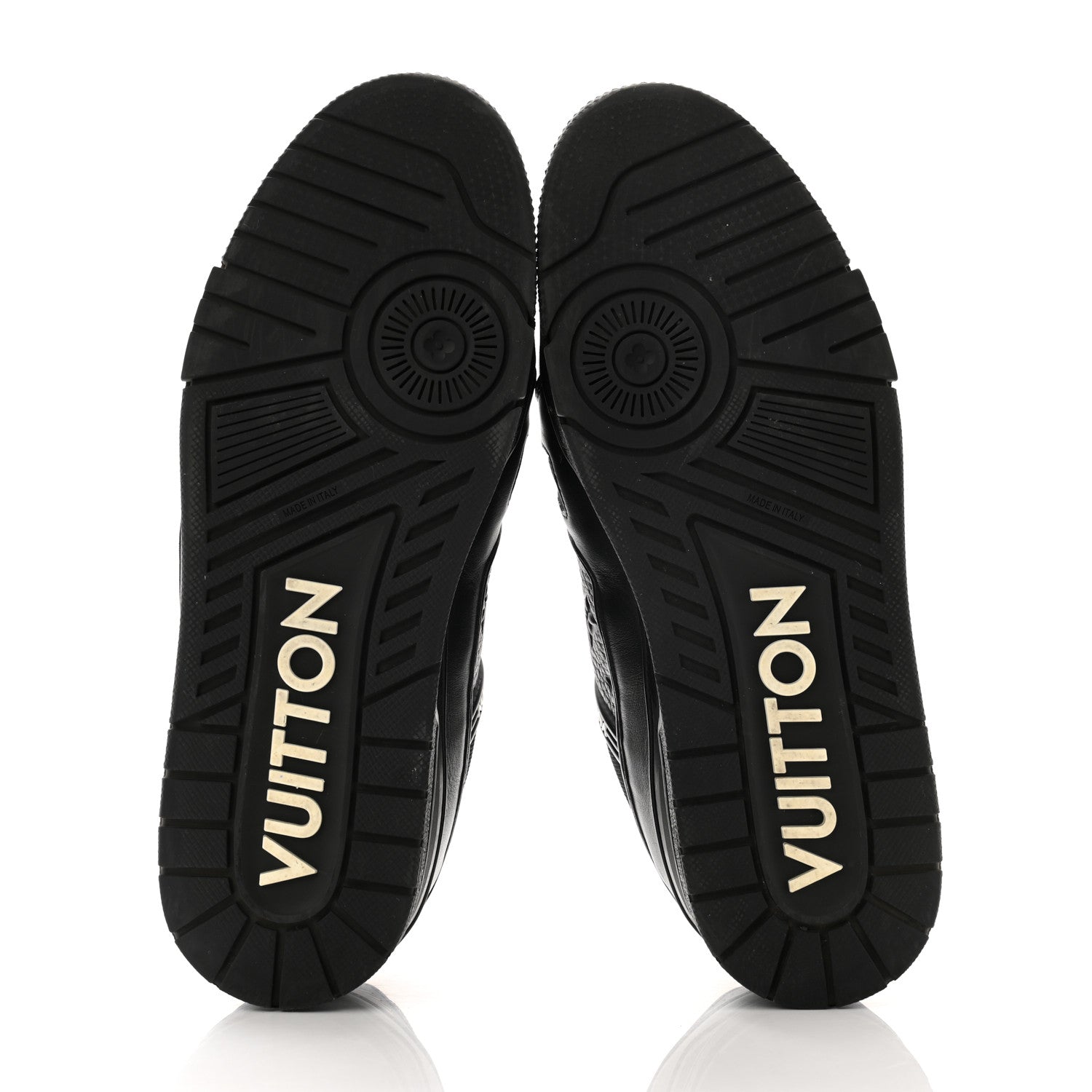 Louis Vuitton Calfskin Monogram Mens LV Trainer Sneakers 9 Black 5 of 9