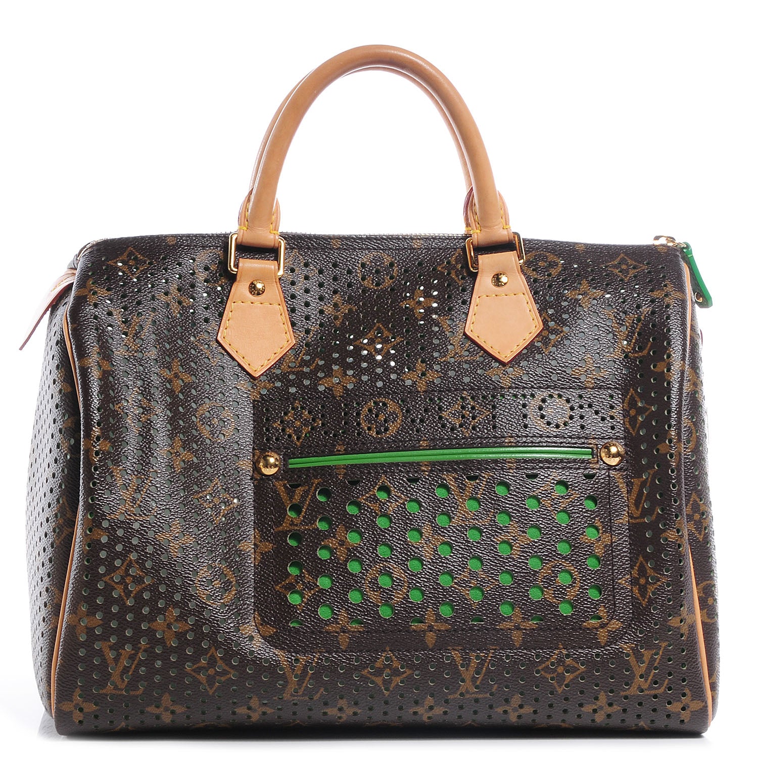 Louis Vuitton Monogram Perforated Speedy 30 Green 1 of 7