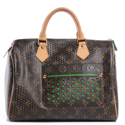 Louis Vuitton Monogram Perforated Speedy 30 Green 1 of 7