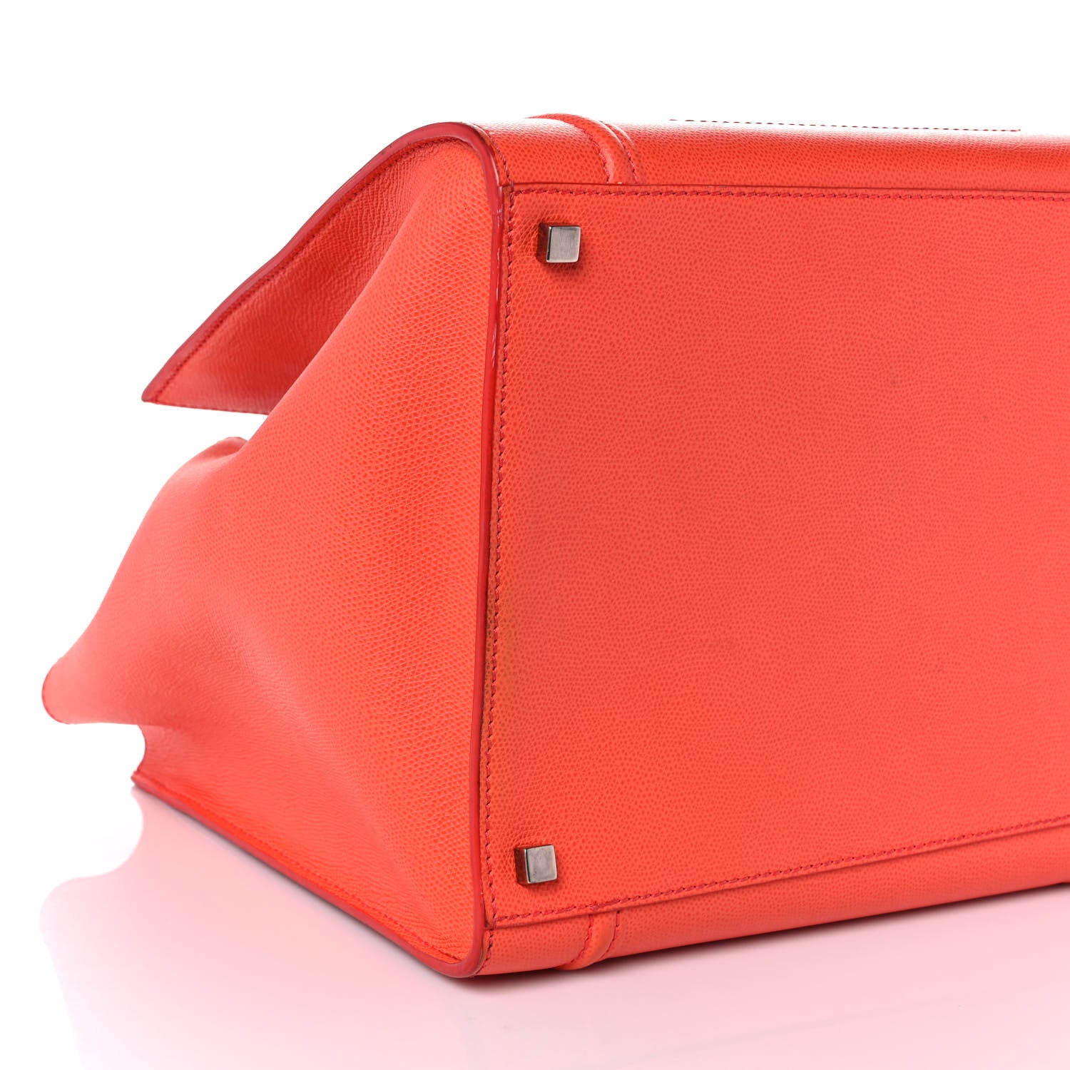Celine Grained Calfskin Medium Phantom Luggage Coral 5 of 13