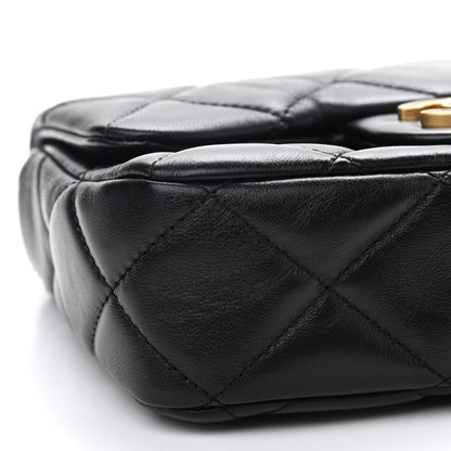 Chanel Lambskin Enamel Quilted Mini Pending CC Square Flap Black 8 of 9