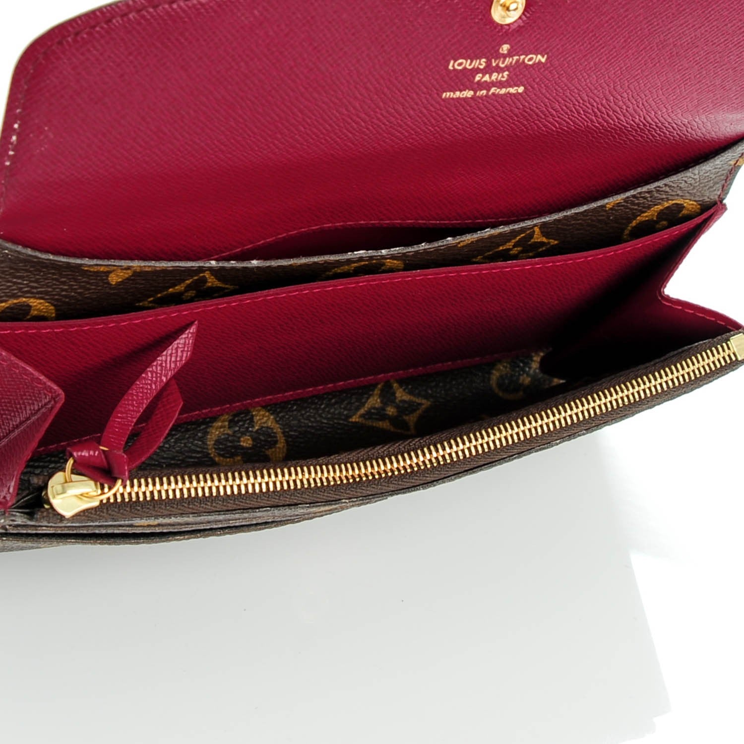 Louis Vuitton Monogram Emilie Wallet Fuchsia 5 of 7