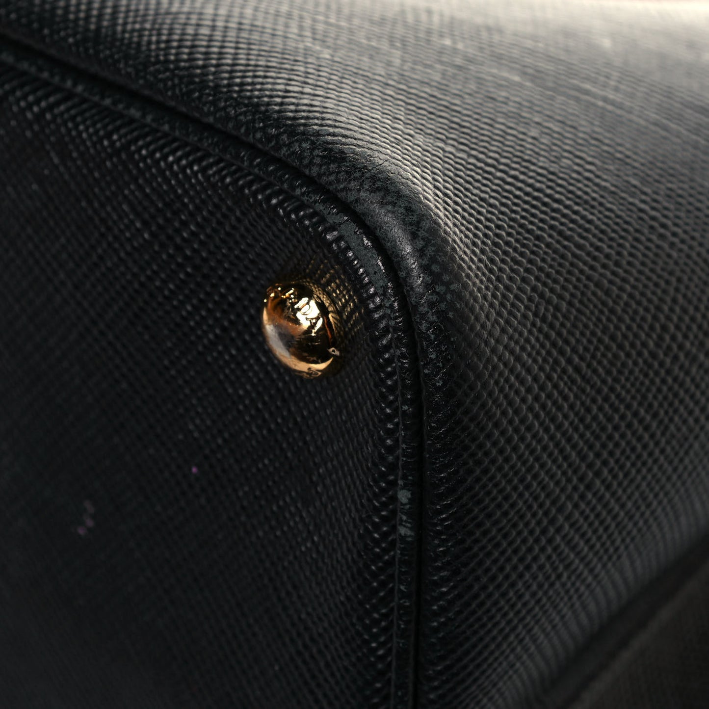 Saffiano Cuir Medium Double Bag Black Fuoco