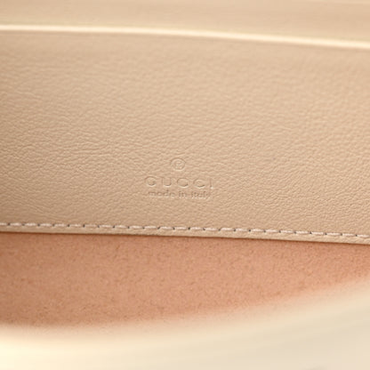 Gucci Textured Calfskin Web Mini Rajah Slim Flap Shoulder Bag Mystic White 6 of 11