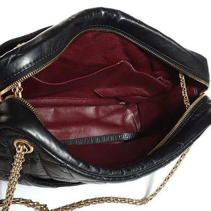 Chanel Aged Calfskin Quilted Large Reissue Camera Case Black 6 of 8