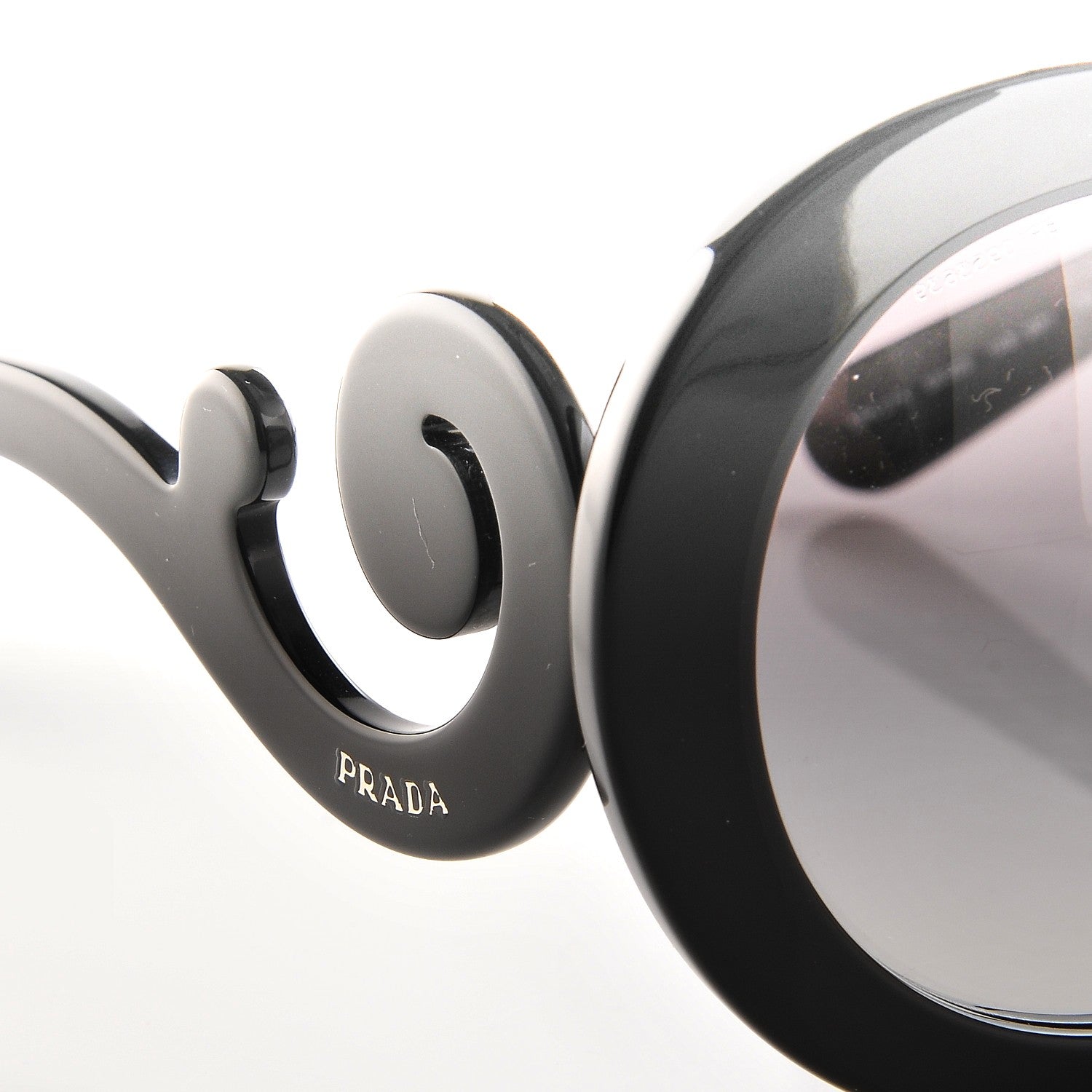 Prada Baroque Sunglasses SPR 27N Black 6 of 6