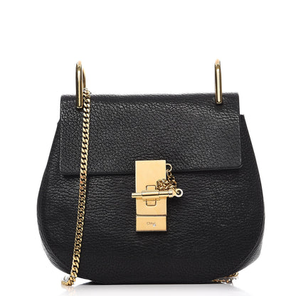 Chloe Grained Lambskin Mini Drew Shoulder Bag Black 1 of 12