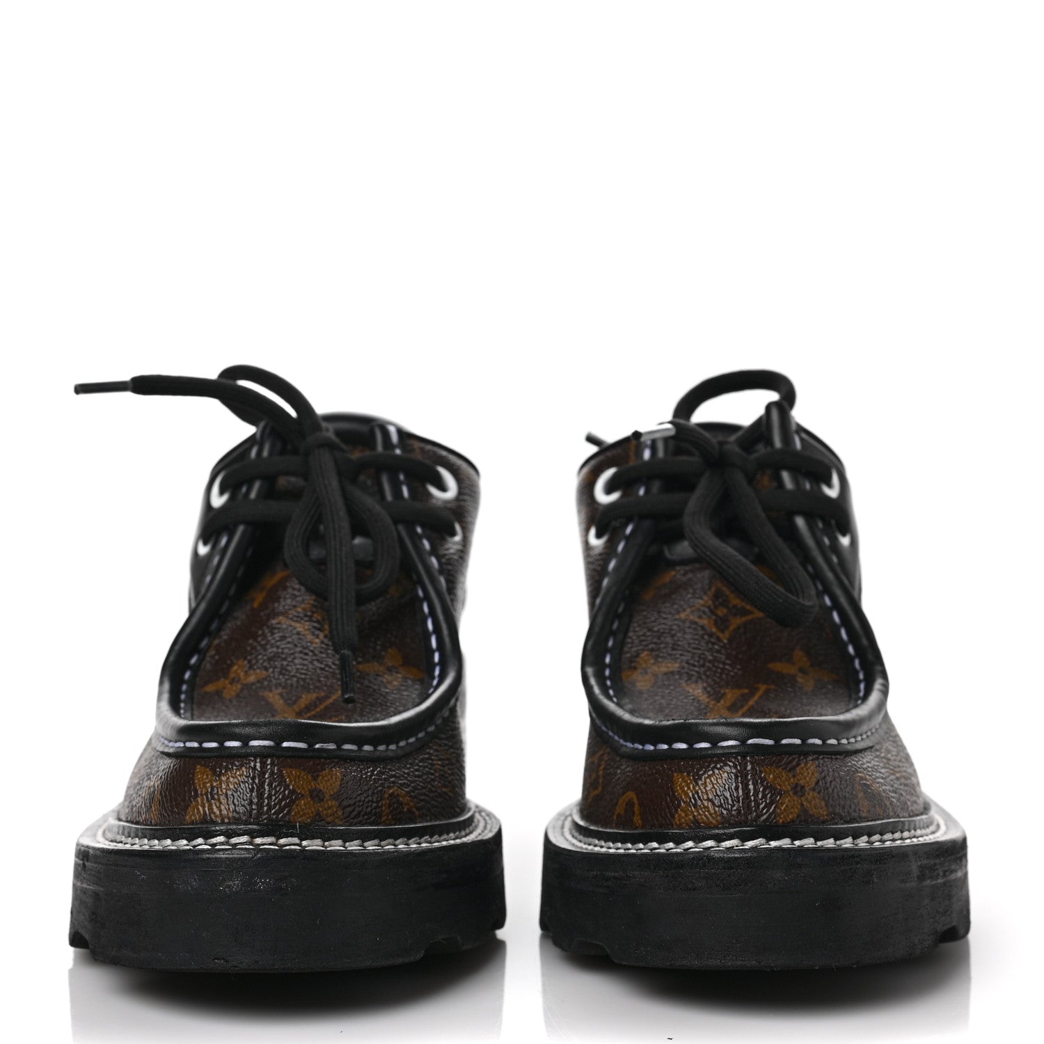 Louis Vuitton Monogram Calfskin Beaubourg Platform Derby Shoes 39 Brown 2 of 11