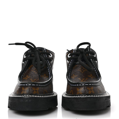 Louis Vuitton Monogram Calfskin Beaubourg Platform Derby Shoes 39 Brown 2 of 11