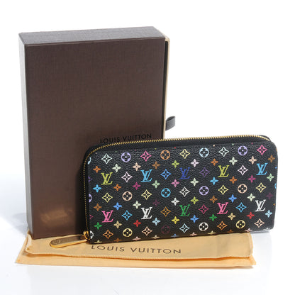 Louis Vuitton Monogram Multicolor Zippy Wallet Black Grenade 5 of 8