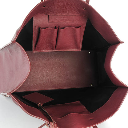 Balenciaga Grained Calfskin Gold Metallic Edge Hardware Papier A4 Tote Bordeaux 5 of 7