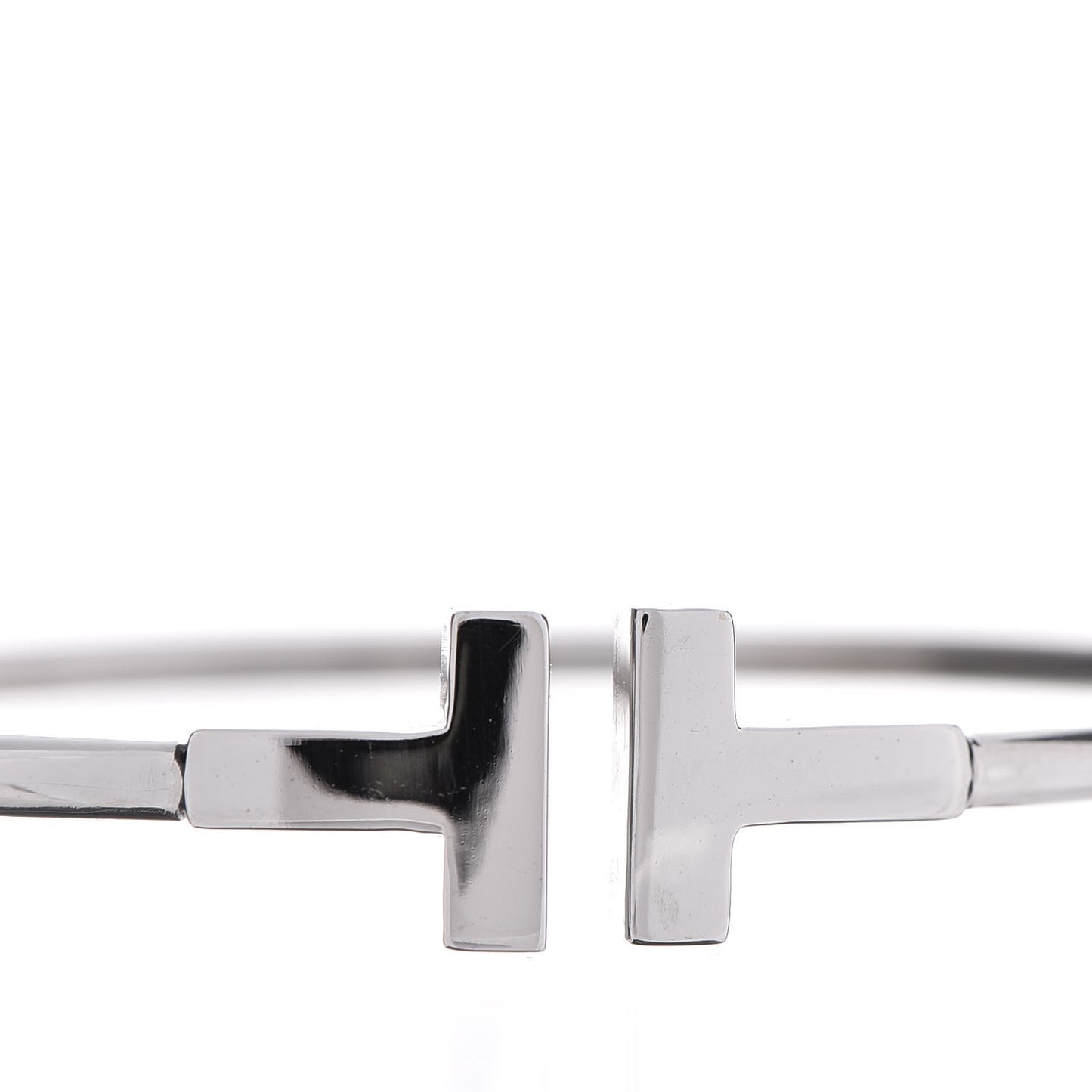 18K White Gold T Wire Bracelet