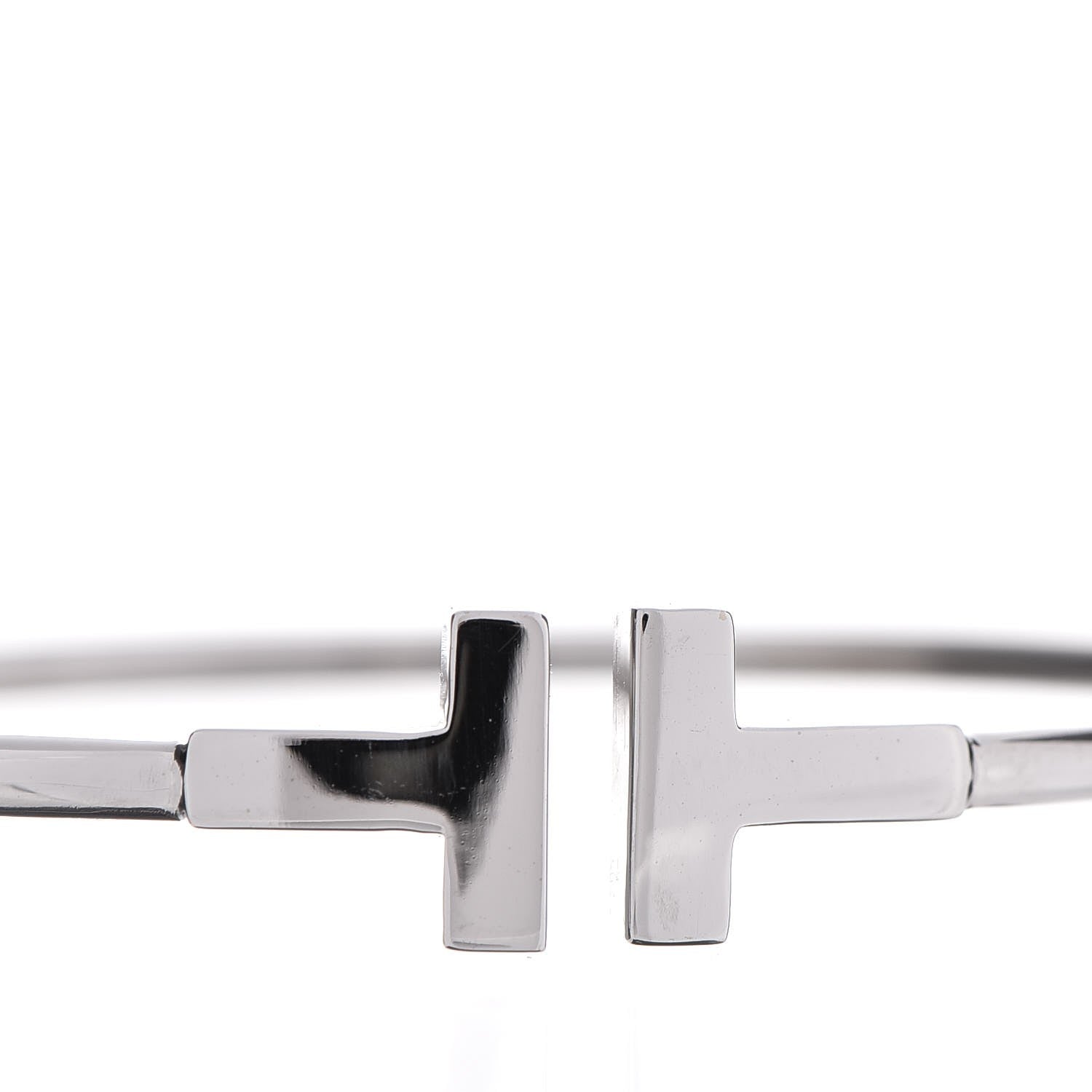 Tiffany 18K White Gold T Wire Bracelet 6 of 7
