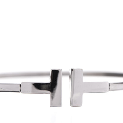 Tiffany 18K White Gold T Wire Bracelet 6 of 7
