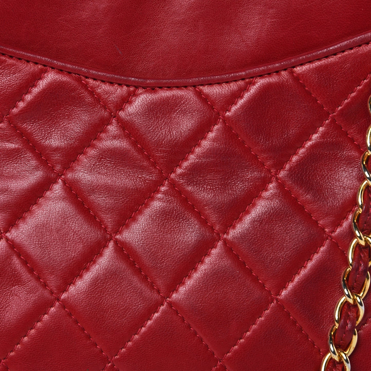 Lambskin Quilted CC Small Single Flap Red