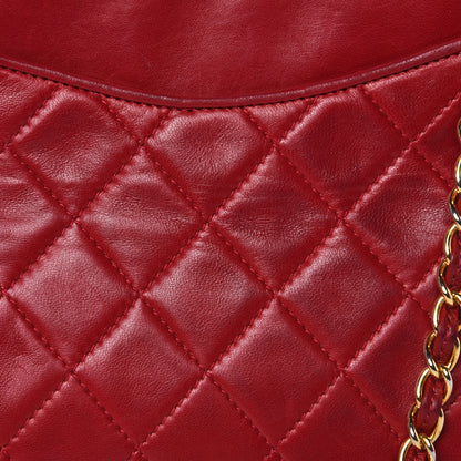 Chanel Lambskin Quilted CC Small Single Flap Red 19 of 22