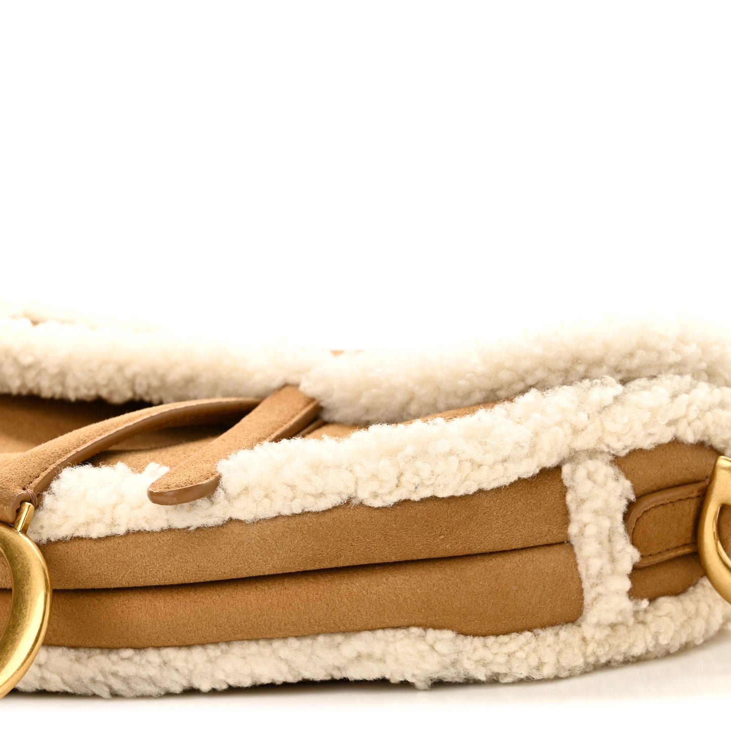Shearling Saddle Bag Camel