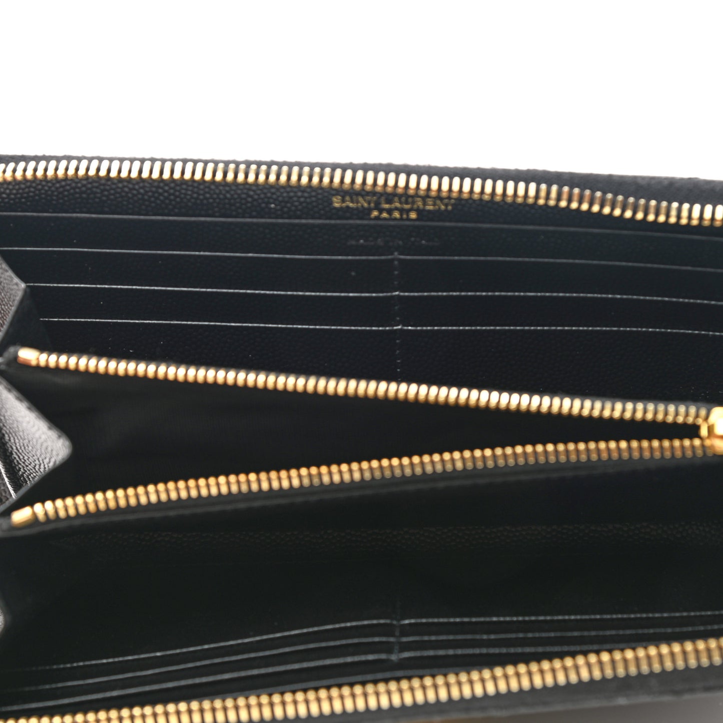 Grain De Poudre Matelasse Chevron Monogram Zip Around Wallet Black