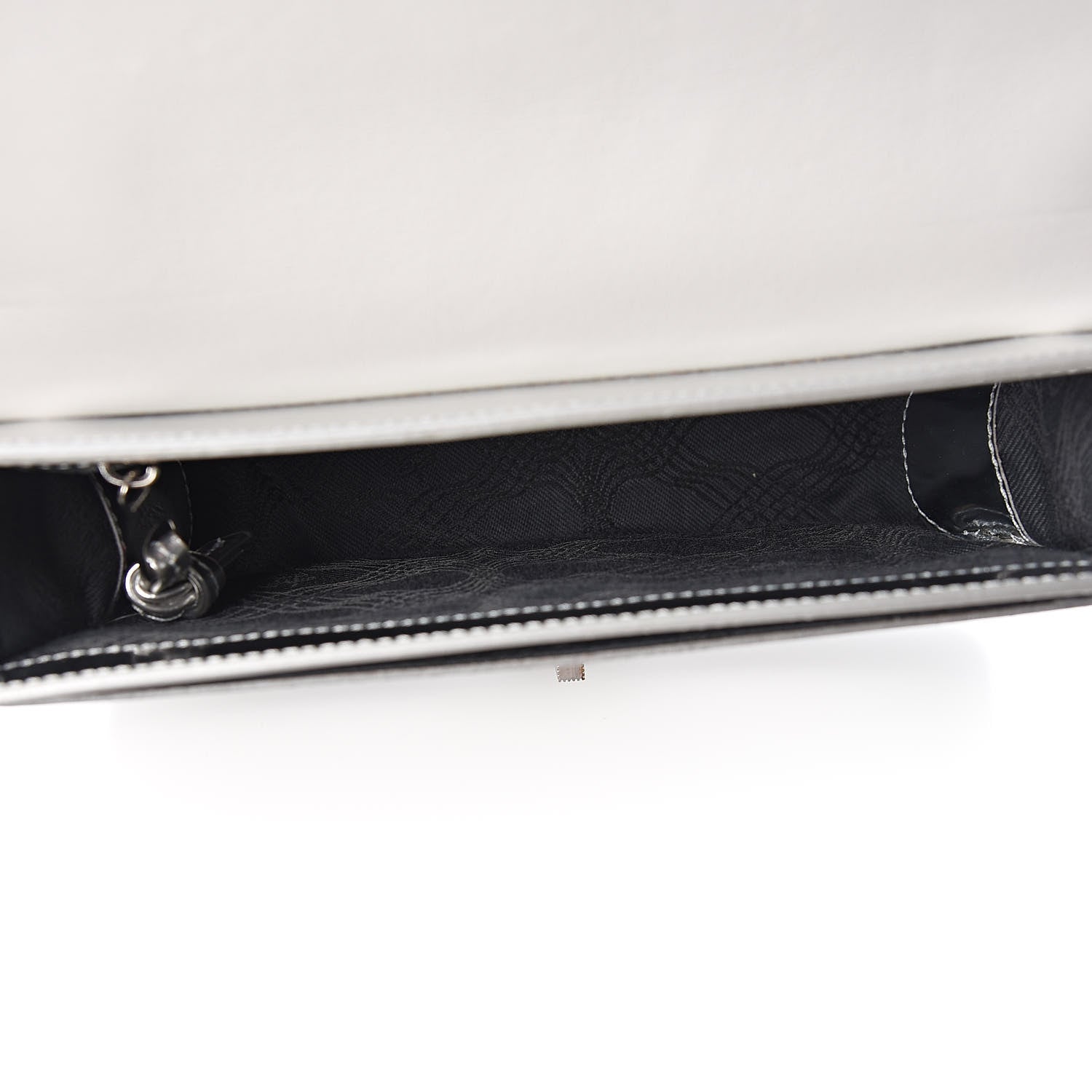Proenza Schouler Metallic Patent PS11 Wristlet Clutch Silver 5 of 9