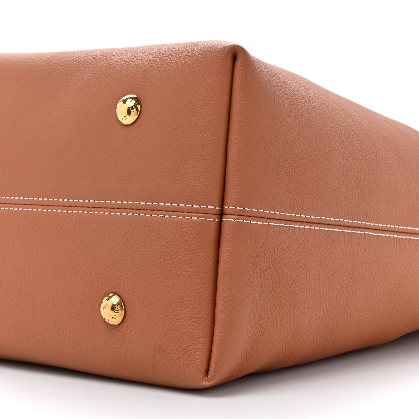 Grained Calfskin Low Key Hobo MM Cognac