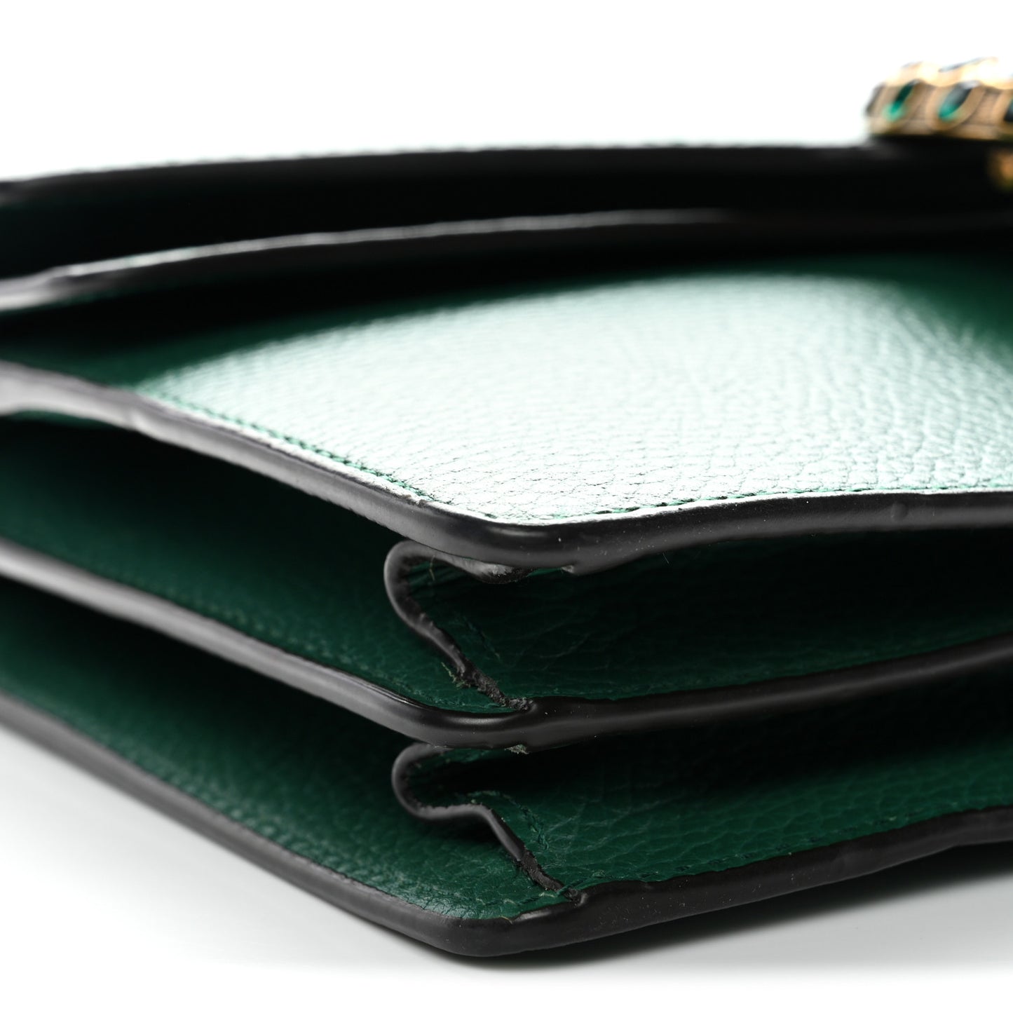 Pebbled Calfskin Small Dionysus Shoulder Bag Emerald
