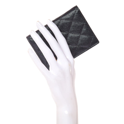Chanel Iridescent Caviar Quilted Card Holder Wallet Black 2 of 8