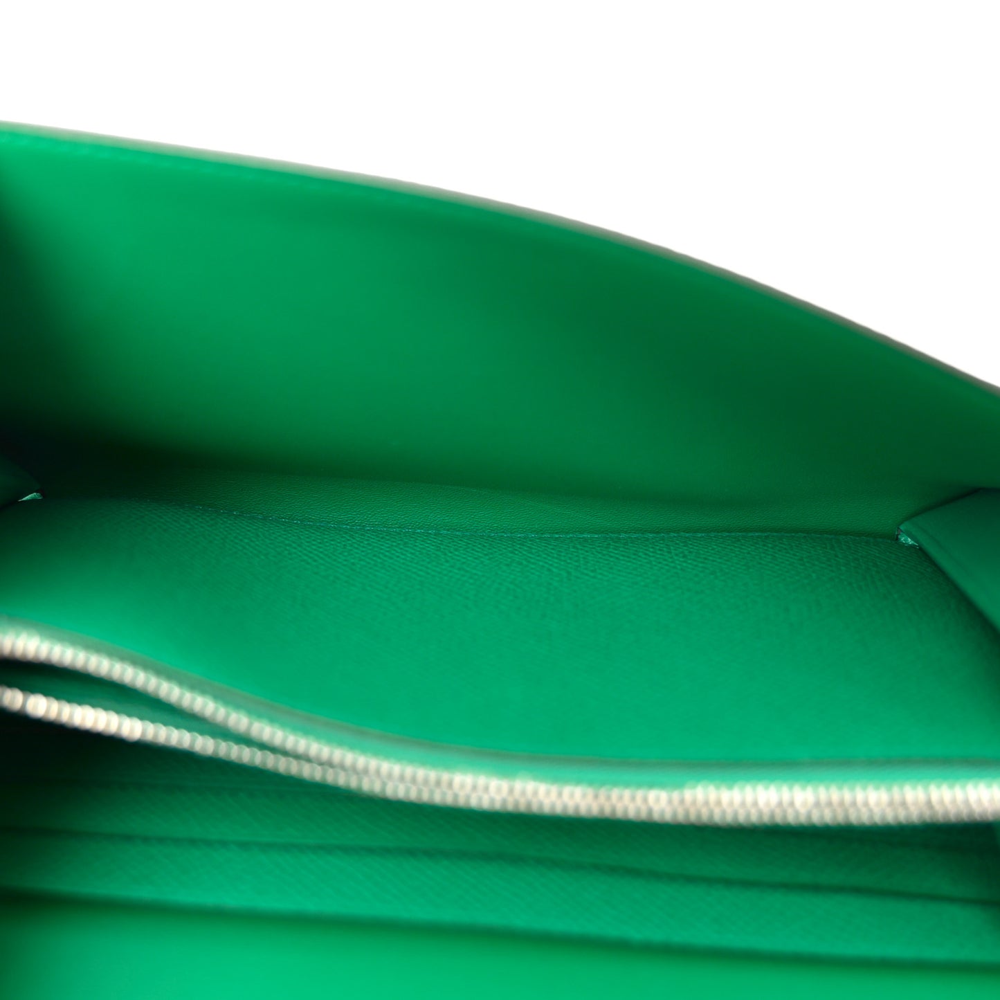 Epsom Lizard Constance Wallet To Go Vert Jade Vert Cypress
