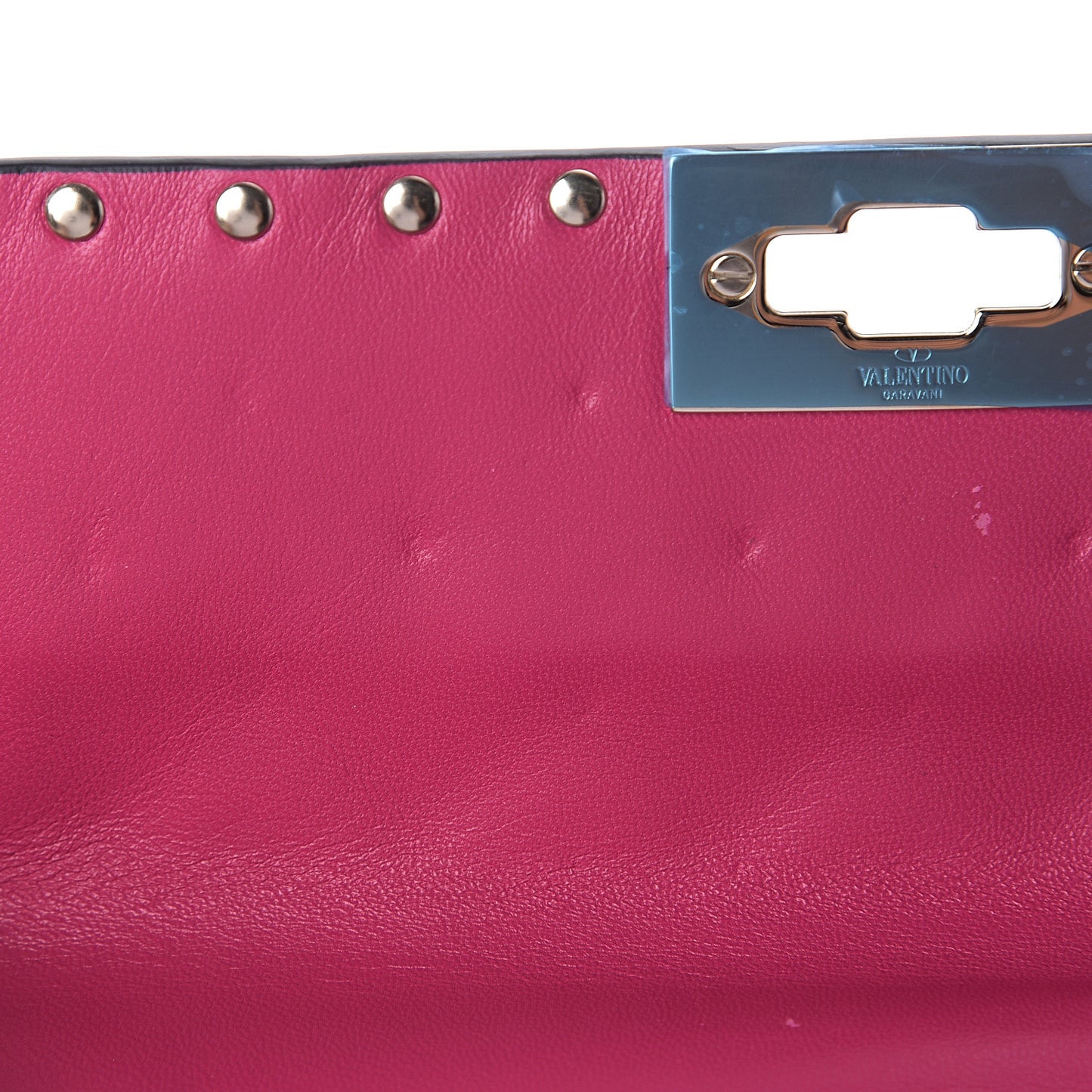 Nappa Medium Rockstud Spike Shoulder Bag Disco Pink