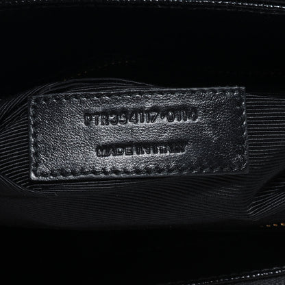 Saint Laurent Matelasse Chevron Monogram Shopping Bag Black 10 of 10
