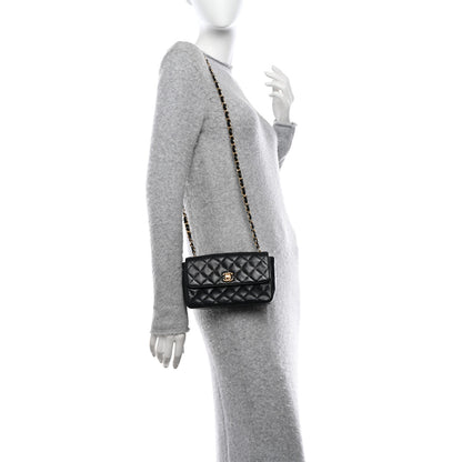 Chanel Lambskin Quilted Mini Rectangular Flap Black 2 of 15