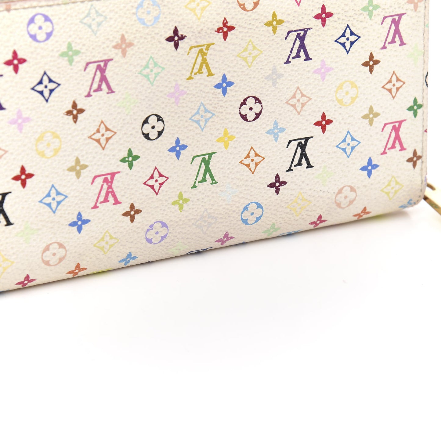 Monogram Multicolor Zippy Wallet White Litchi