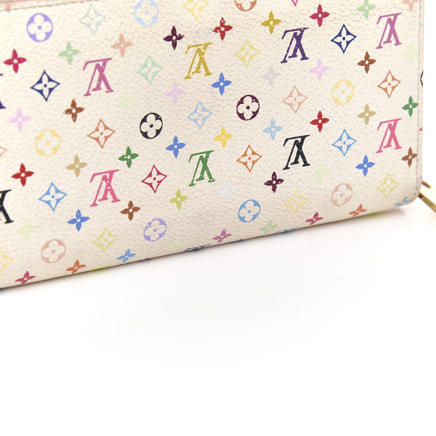 Louis Vuitton Monogram Multicolor Zippy Wallet White Litchi 8 of 8