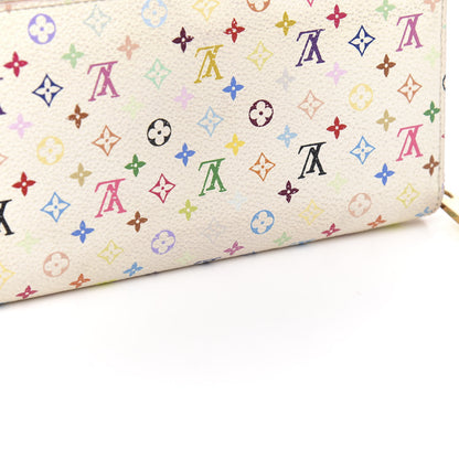 Louis Vuitton Monogram Multicolor Zippy Wallet White Litchi 8 of 8