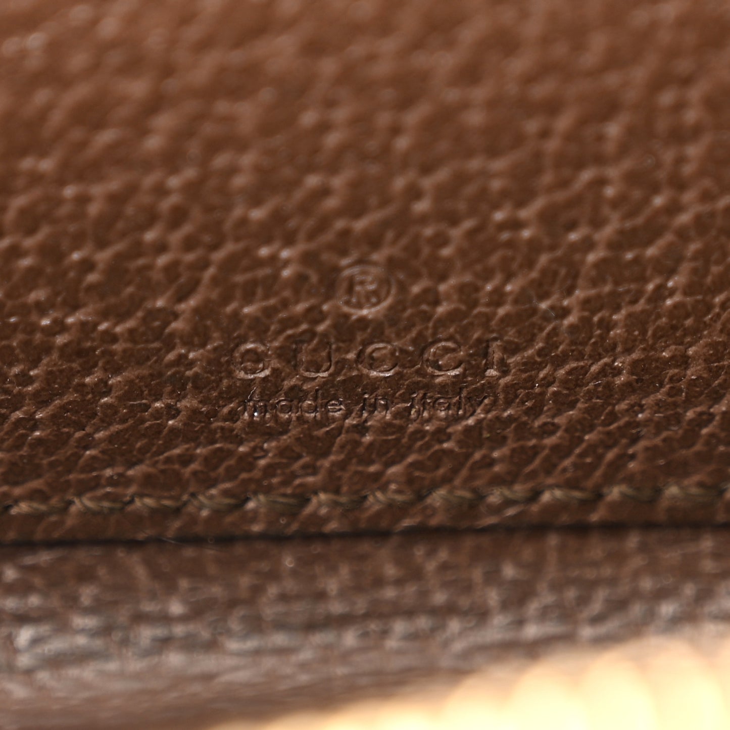 GG Supreme Monogram Textured Dollar Calfskin Web Ophidia Zip Around Card Case Wallet Beige Ebony New Acero