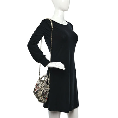 Christian Dior Calfskin Beaded Embroidered Jardin Naturel Mini Lady Dior White Multicolor 2 of 9