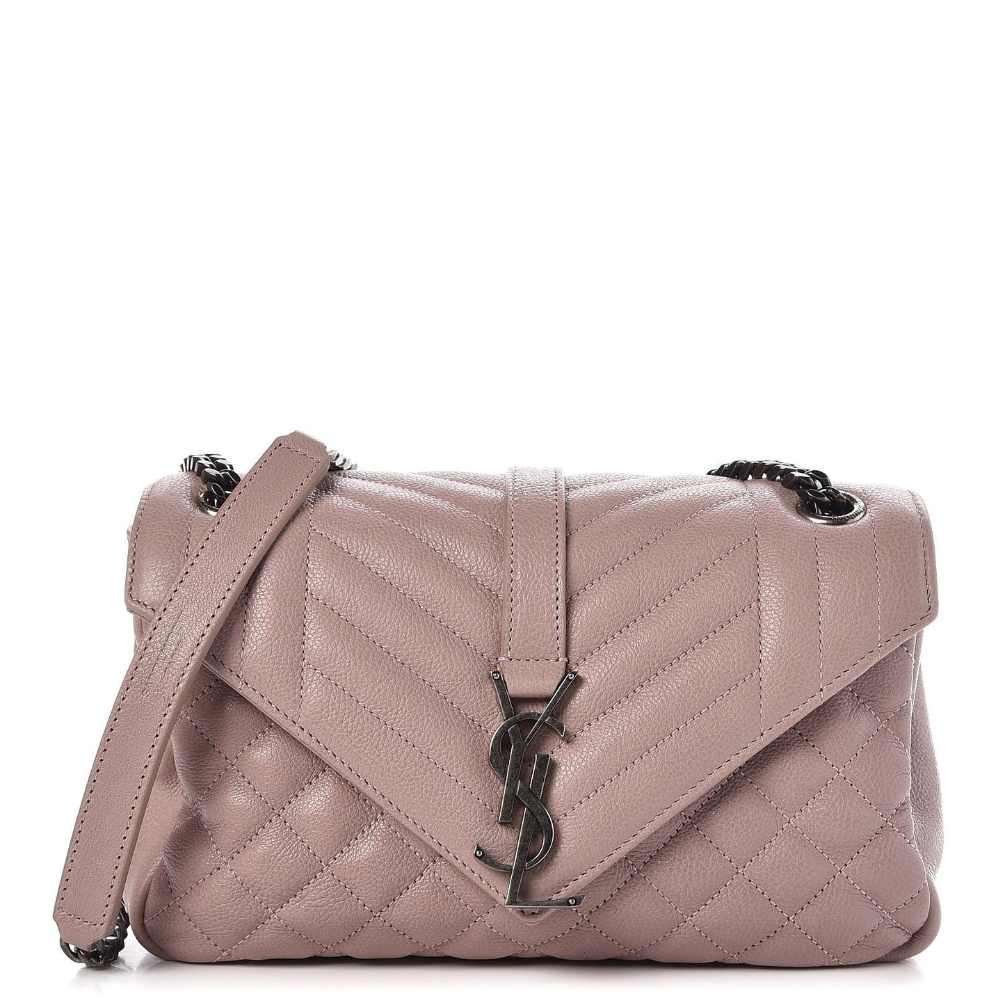 Calfskin Tri-Quilt Monogram Medium College Bag Pink