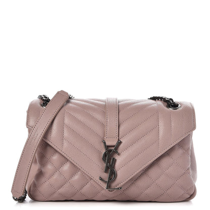 Saint Laurent Calfskin Tri-Quilt Monogram Medium College Bag Pink 1 of 9