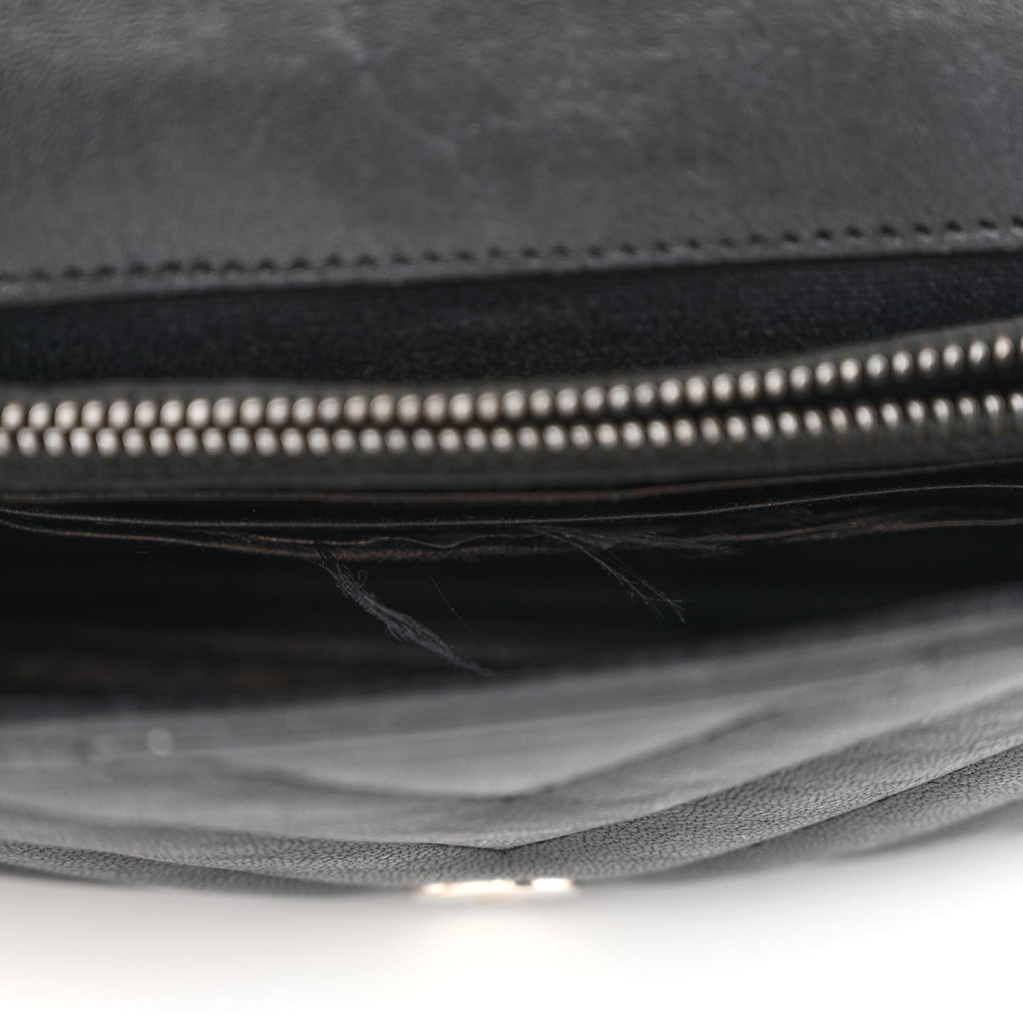 Saint Laurent Chevron Shoulder Bag Black