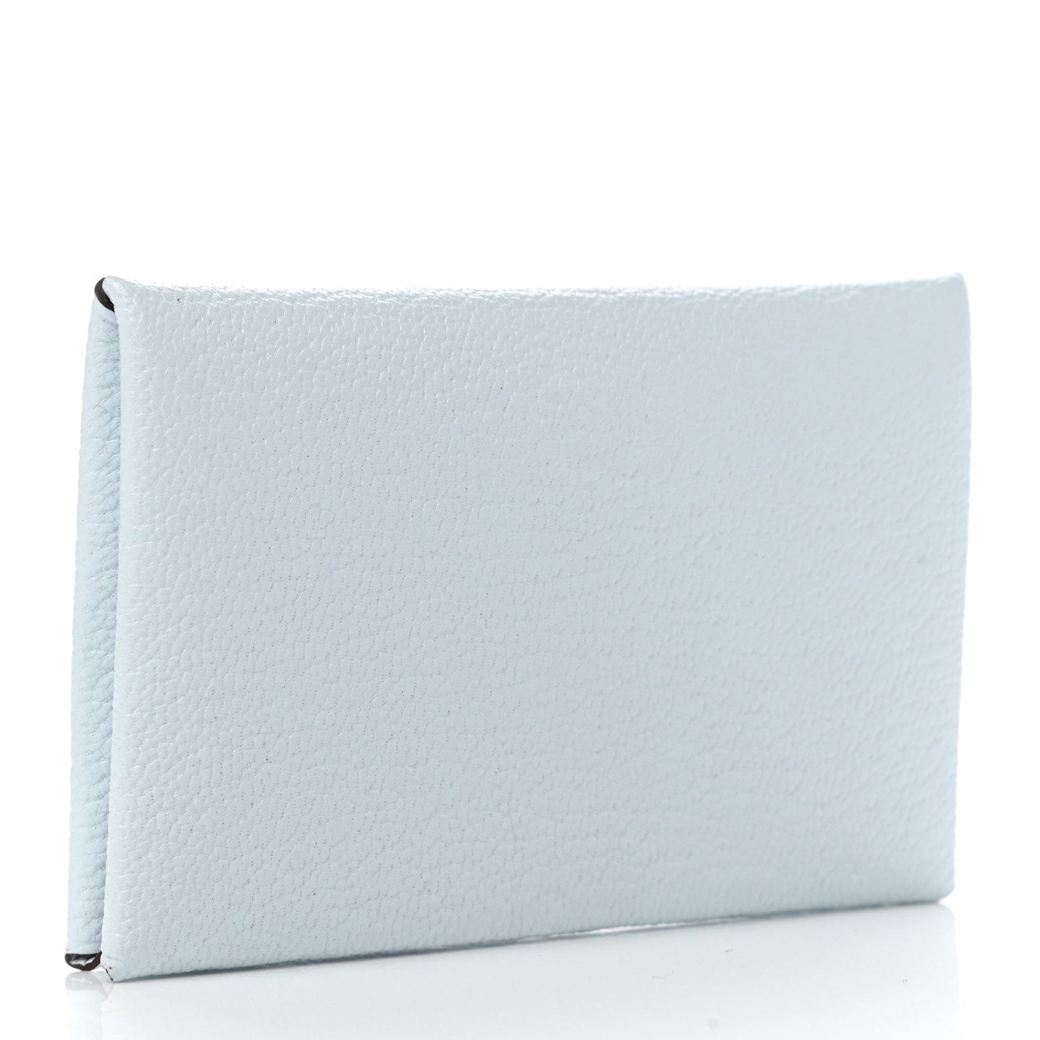 Hermes Chevre Mysore Calvi Card Case Bleu Brume 3 of 8