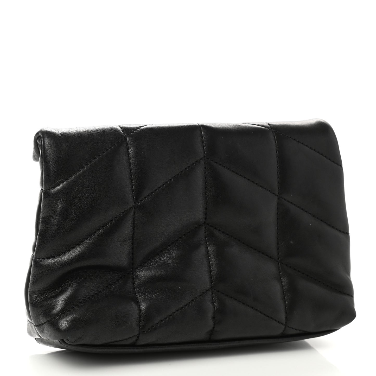 Lambskin Monogram Loulou Puffer Pouch Clutch Black