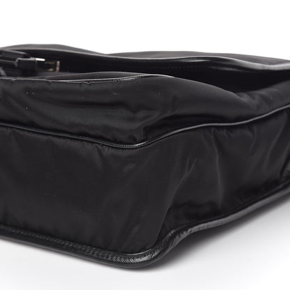 Prada Tessuto Nylon Saffiano Messenger Satchel Black 6 of 11