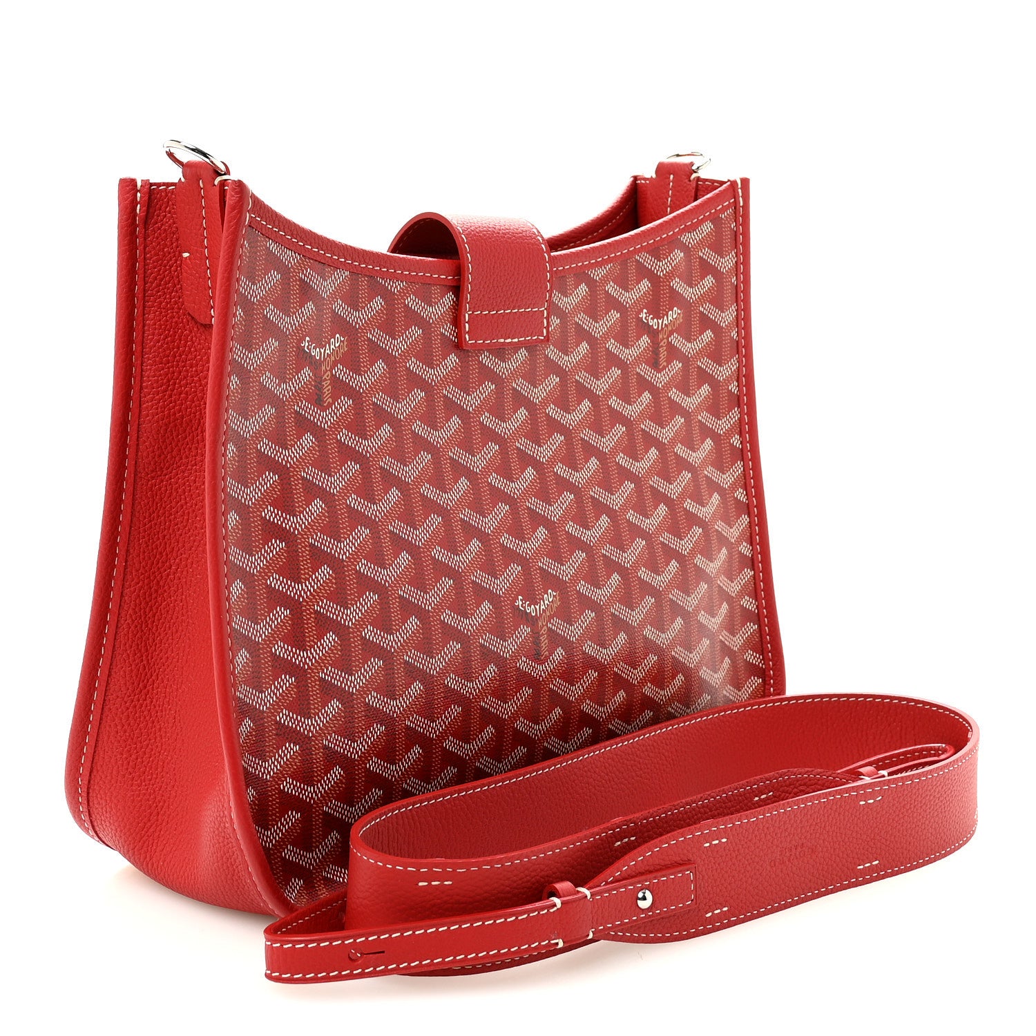 Goyard Goyardine Musette PM Bag Red 3 of 9